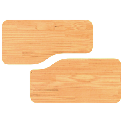 Salongbord Sofabord Tre 2 stk Voksbrun 100 x 69 x 35.5 cm Massiv furu tre