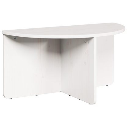 Salongbord Sofabord Hvit 2 stk 79 x 39.5 x 40 cm Massiv furu tre
