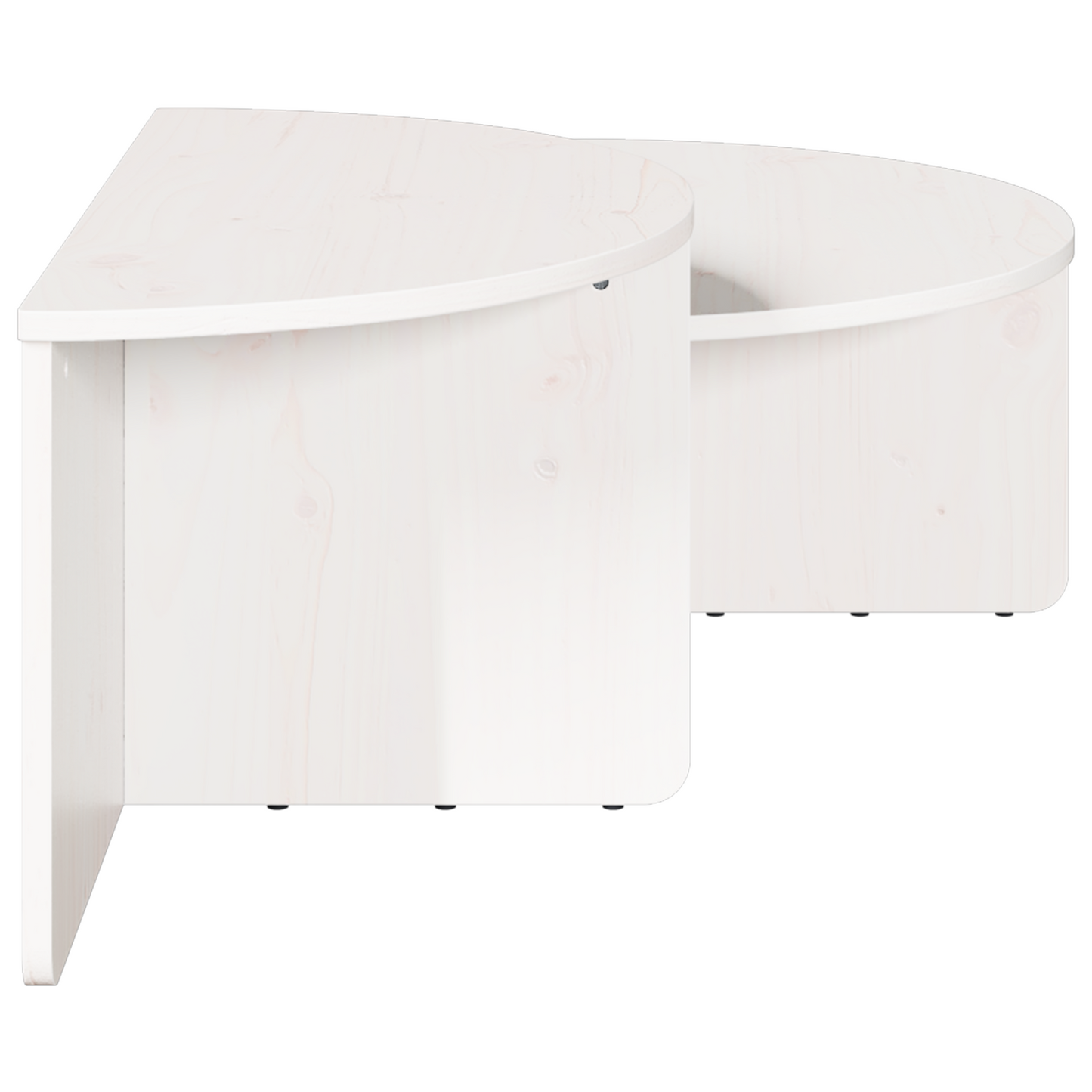 Salongbord Sofabord Hvit 2 stk 79 x 39.5 x 40 cm Massiv furu tre