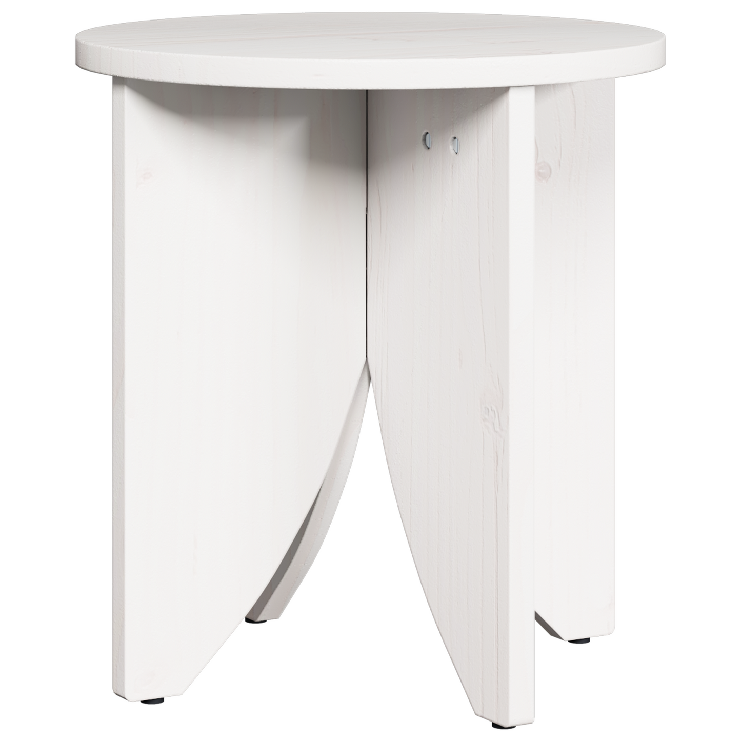 Sidebord Hvit. Sett 2 stk 41,5 x 41,5 x 44 cm Massiv furu tre