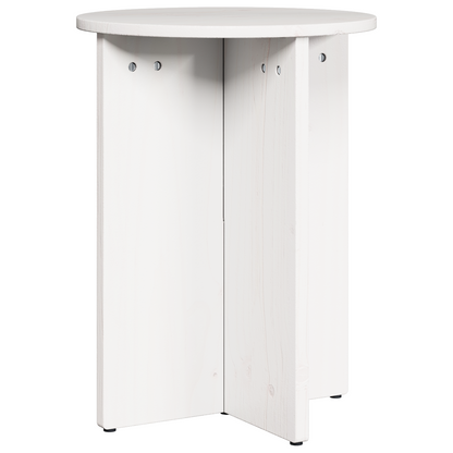 Sidebord Hvit. Sett 2 stk 41,5 x 41,5 x 41 cm Massiv furu tre