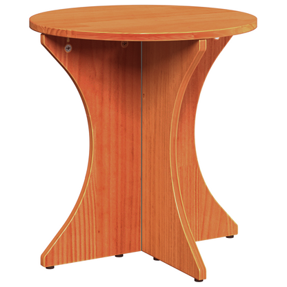 Salongbord Sofabord Brun Sett 3 stk Voksbrun 46 x 46 x 47 cm Massiv furu tre