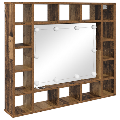 Baderomsspeil Speilskap Gammelt Tre 91 x 15 x 76.5 cm