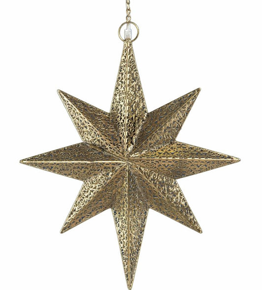 Adventsstjerne belysning - Messing 50 cm