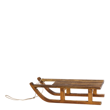 Innendrs julepynt Sleigh Vintage til dekorasjon H10/L38/B17,5 cm natur , hemmetshjarta.no