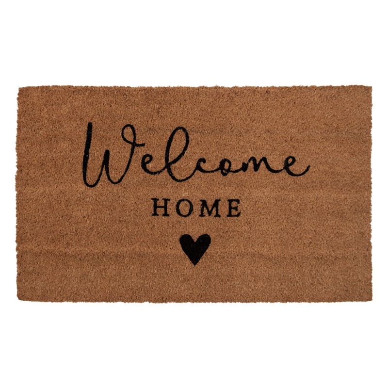 Drmatte Welcome Home Svart 75x45x1 cm , hemmetshjarta.no