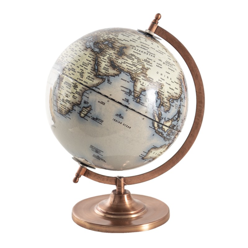 Dekorasjon Figur Globus dekorasjon 22x22x33 cm tre / metall Round Globe , hemmetshjarta.no